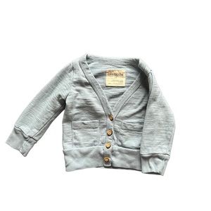 Mini Mioche light blue grandpa sweater 3-6 months